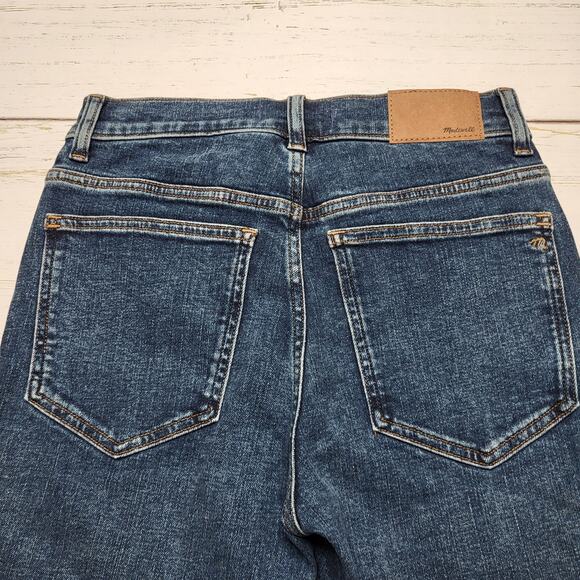 Madewell Stovepipe Jeans Dark Deming Wash Mid Rise Slim Straight Stretch 26 - Picture 6 of 11